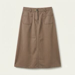 Boden Womens 10R Minimalist Y2K Gorpcore Utility A-Line Midi Skirt With Pockets